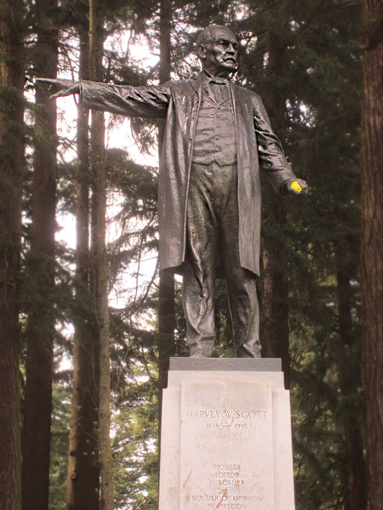 Harvey W. Scott statue, Mt. Tabor Park, Portland | Higher Thought Cannabis Game